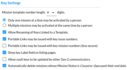 global key settings